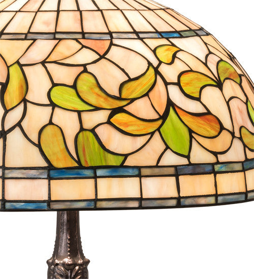 Meyda Lighting 232800 26" High Tiffany Turning Leaf Table Lamp