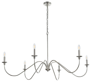 Living District Rohan 54" Chandelier in Polished Nickel