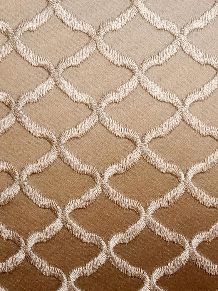 Luxury Throw Pillow Covers 22" x 22" Pillowcase Beige Silk Geometric - Lolita