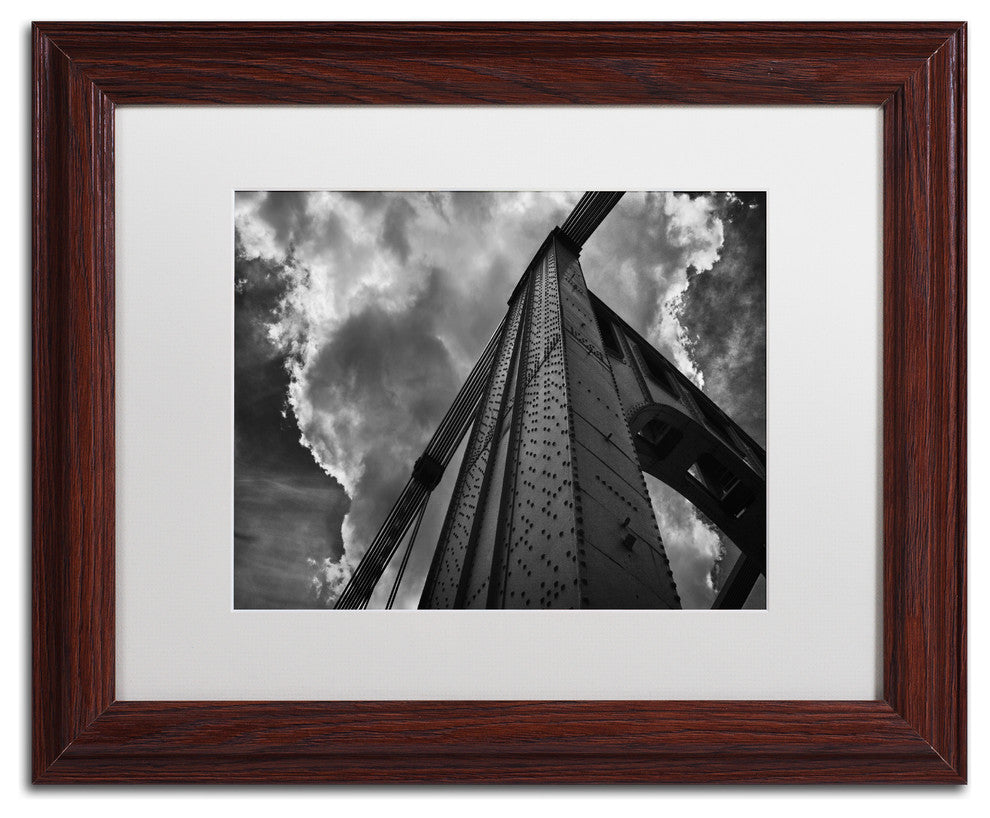 Jason Shaffer 'Andy Warhol Bridge', Wood Frame, White Mat, 14x11