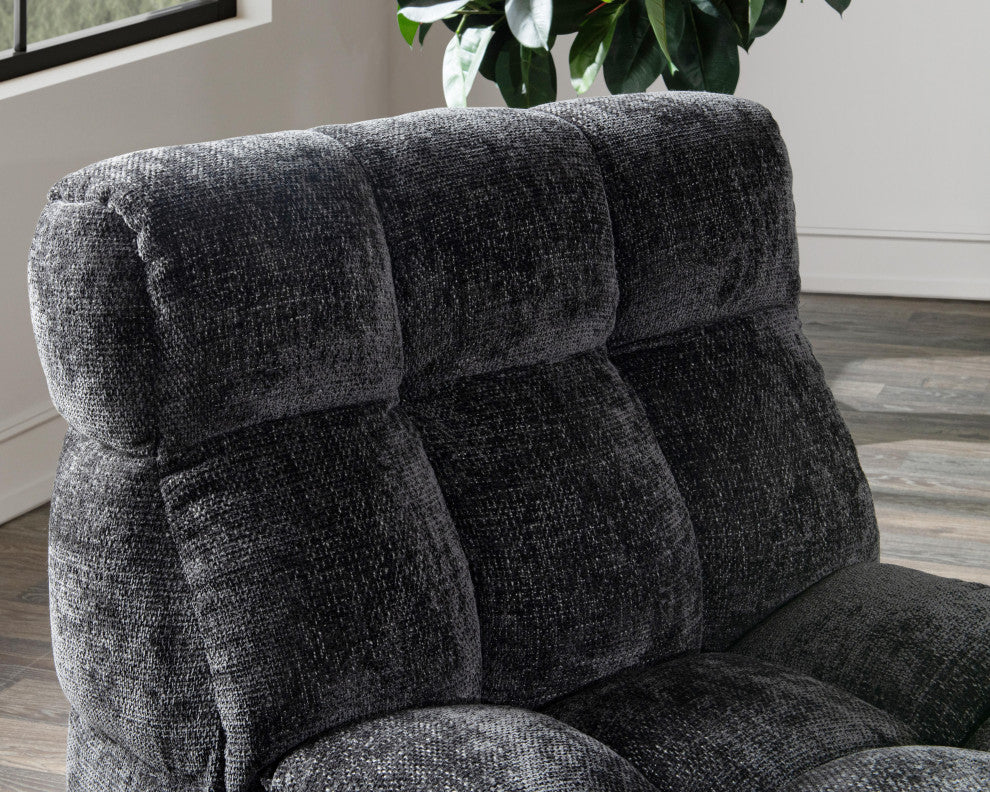 Roba Upholstered Fabric Swivel Lounge Chair