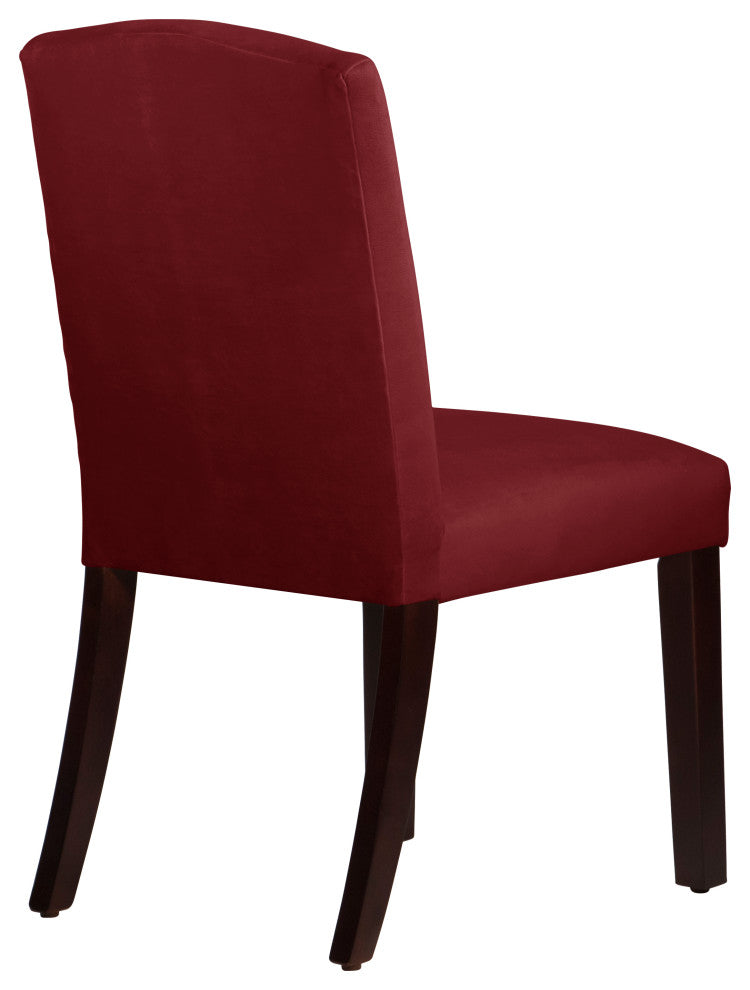 Janet Camel Back Dining Chair, Velvet Berry