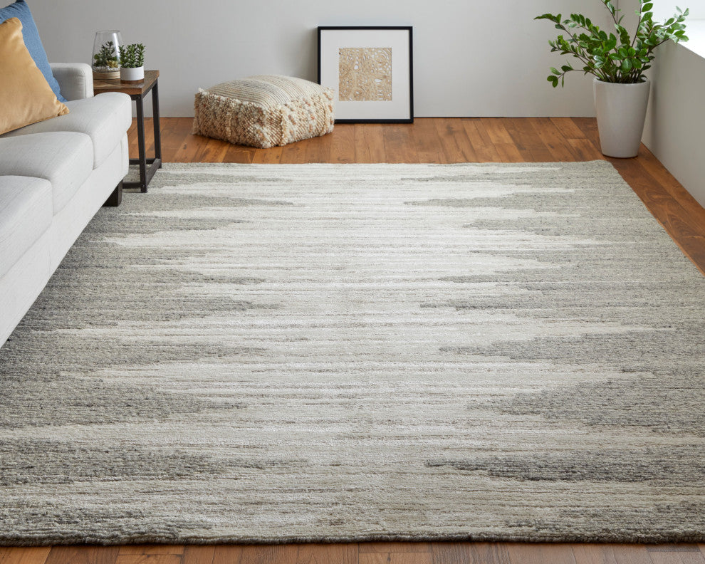 Conor Modern Gradient & Ombre, Ivory/Tan, 3'6"x5'6" Accent Rug