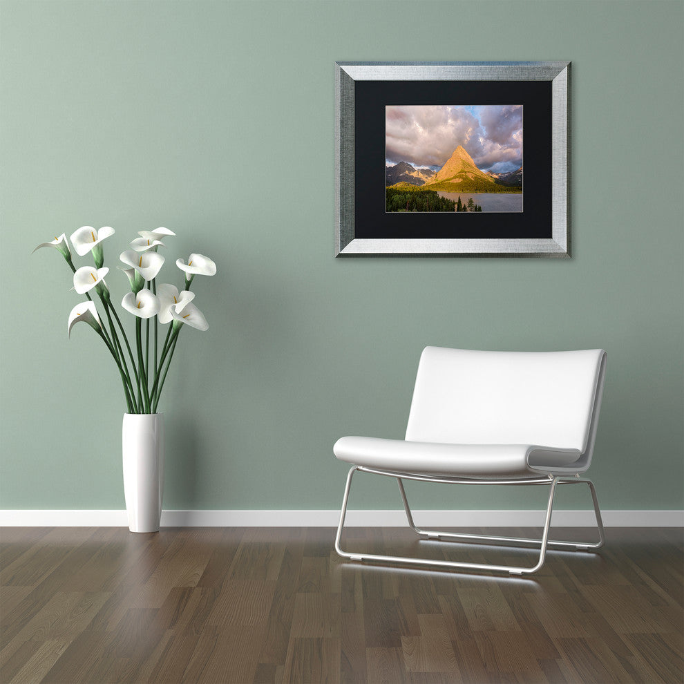 Michael Blanchette ''Light on the Point'' Art, Silver Frame, Black Mat, 14x11