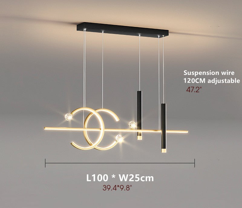 Andermatt | Pendant Light in a Nordic style for Dining Room, Golden, Warm Light