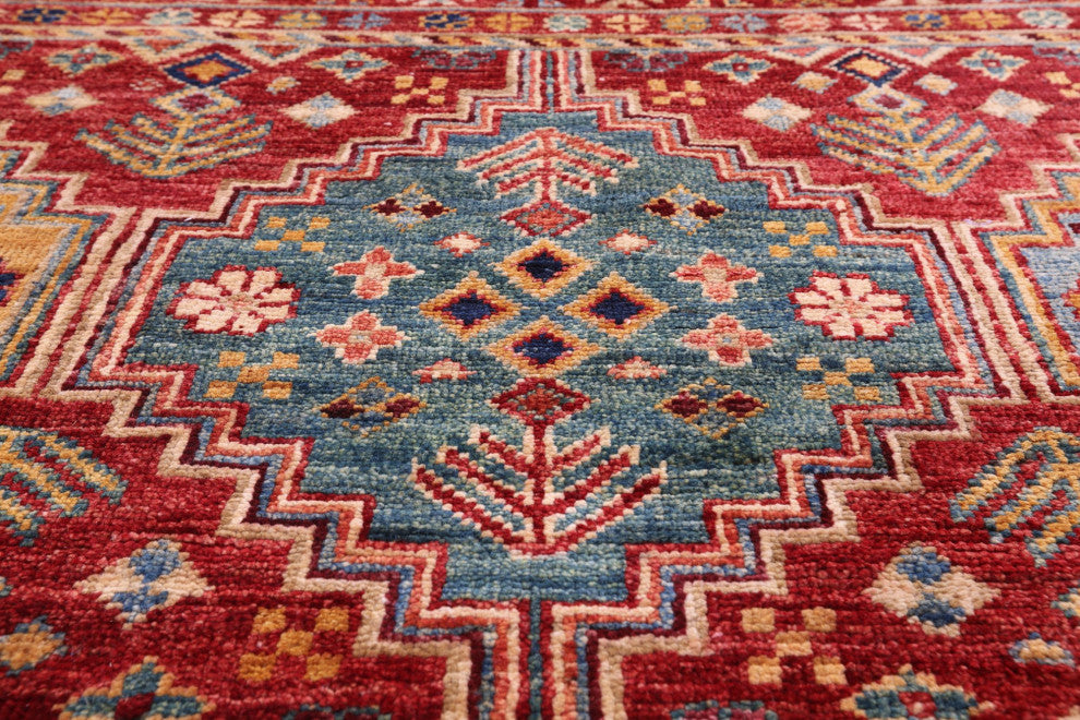 7' 8" X 9' 9" Khorjin Super Kazak Handmade Wool Rug Q5252