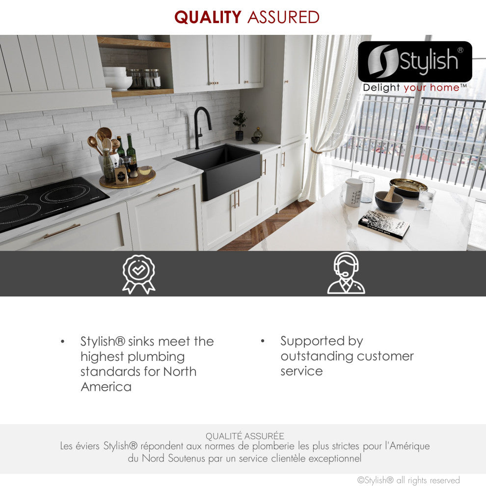 30" Undermount Workstation Single Bowl Black Granite Kitchen