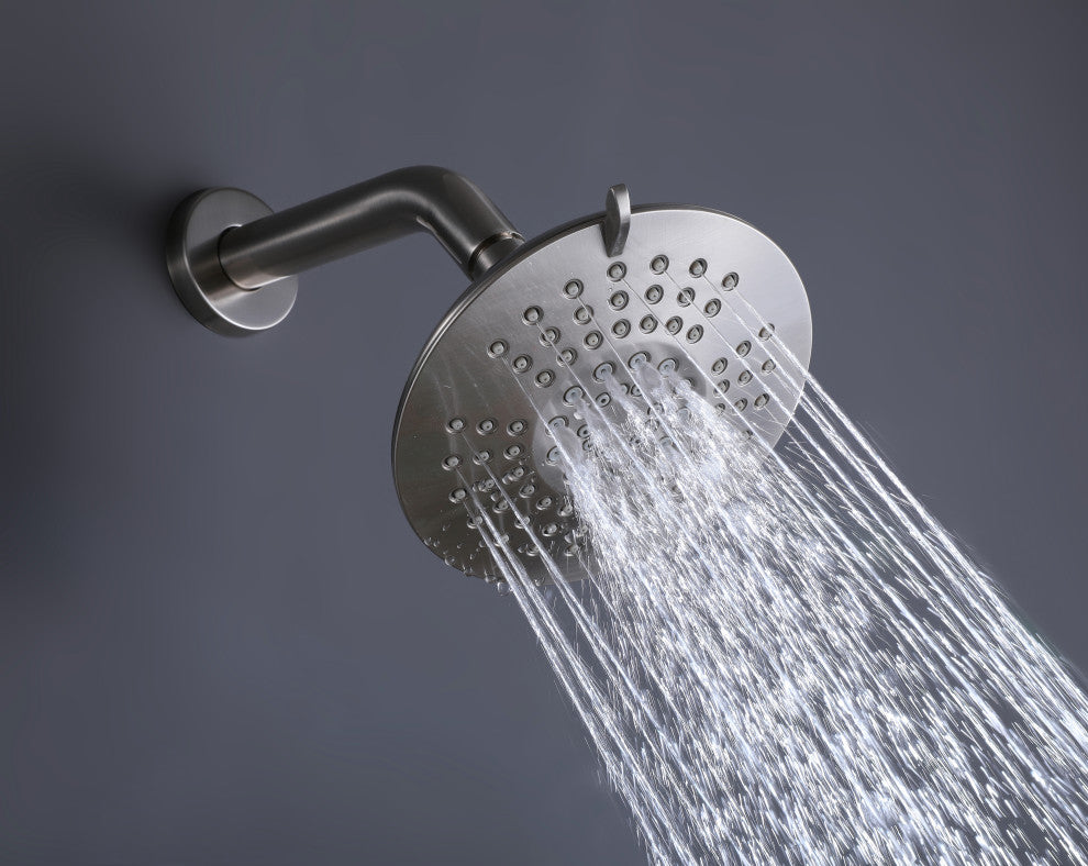 Pressure Balanced 5-Function Shower Faucet with Rough-in Valve, Brushed Nicke