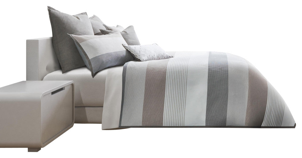 Ultra 7-Piece Queen Duvet Set - Grey