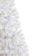 6' White Faux Christmas Tree With 680 Bendable Branches and 250 Clear LED Lights