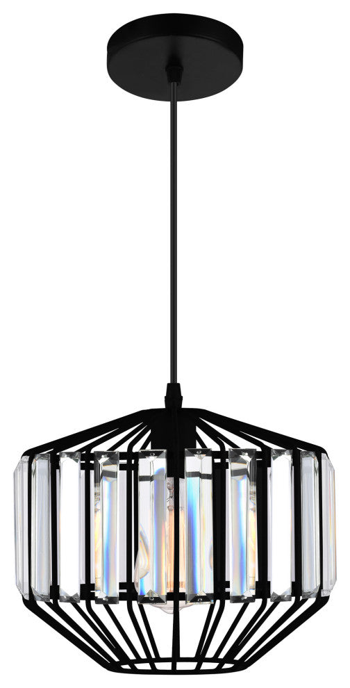Alethia 1 Light Down Pendant With Black Finish