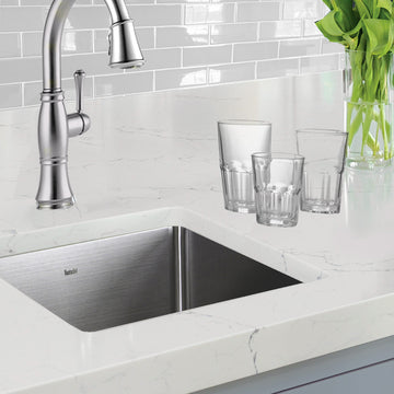 Nantucket Sinks 15" Pro Series Square Undermount Stainless Steel Bar/Prep Sink