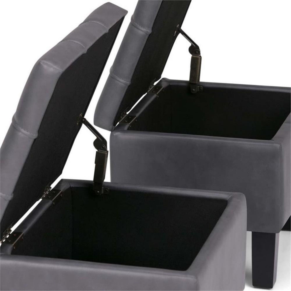 Dover 3 piece Storage Ottoman Bench