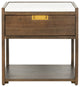 Safavieh Couture Adeline 1 Drawer Nightstand, Dark Chocolate
