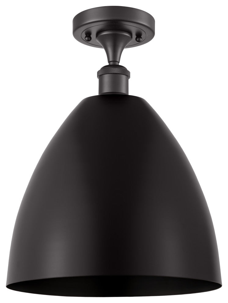 Ballston Dome Semi-Flush Mount, Matte Black, Matte Black