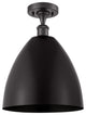 Ballston Dome Semi-Flush Mount, Matte Black, Matte Black