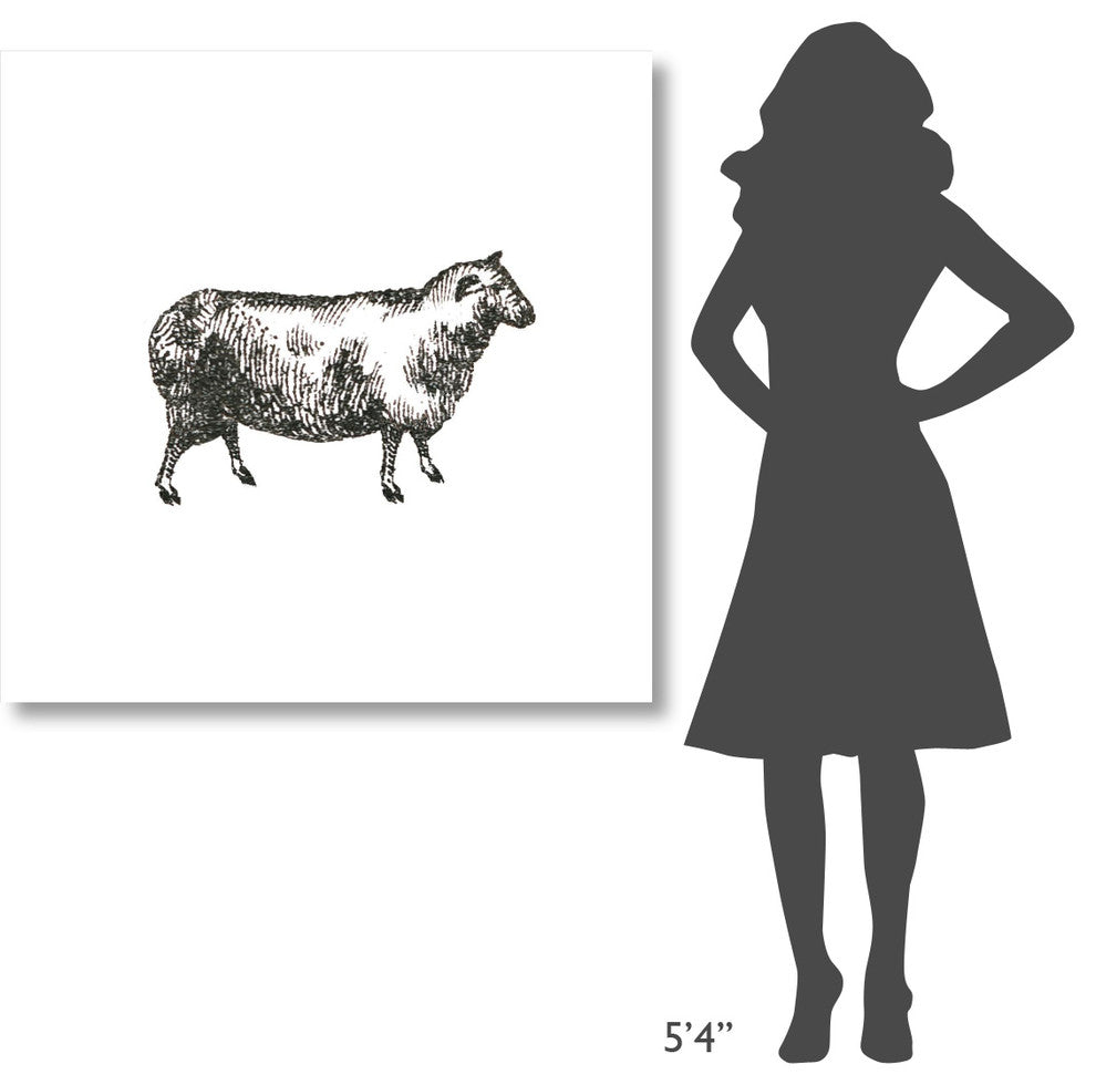 "Farm Animal Icons I" Digital Paper Print by Sue Schlabach, 42"x42"