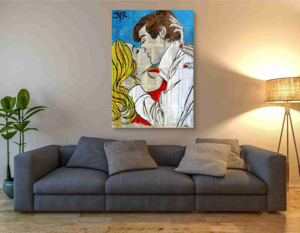 Epic Graffiti "Pop Romantics" by Loui Jover, Giclee Canvas Wall Art, 40"x60"