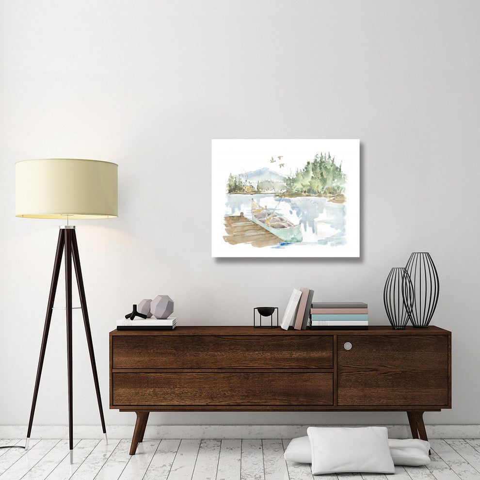 "Lakehouse I on White" Digital Paper Print by Anne Tavoletti, 37"x30"