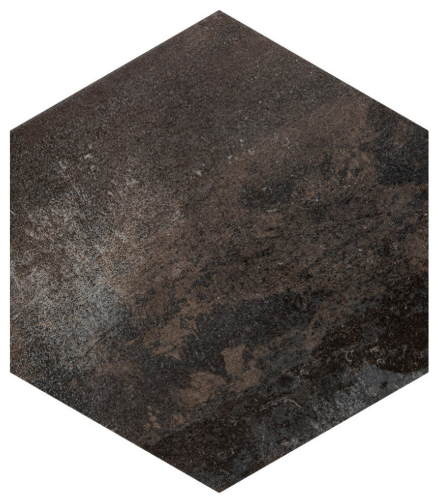 Industrial Hex Multi Mix Porcelain Floor and Wall Tile Sample