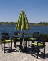 Polywood Captain Counter Chair, Teak