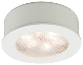 WAC Lighting LED Button Light, White, Round, 3000k Soft White