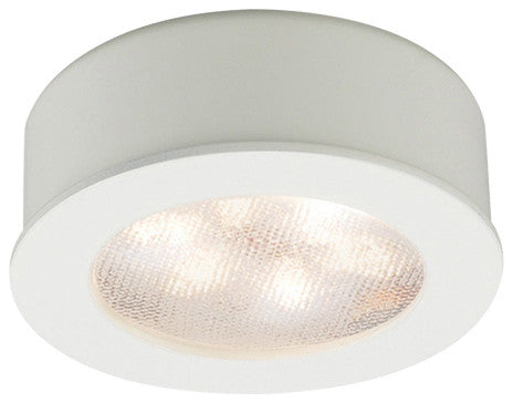 WAC Lighting LED Button Light, White, Round, 3000k Soft White