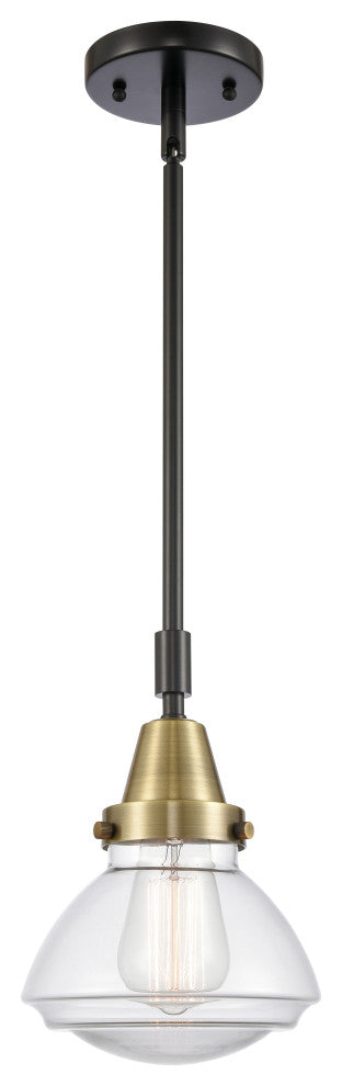 Innovations 447-1S-BAB-G322-LED Olean 1 Light Mini Pendant, Black Antique Brass