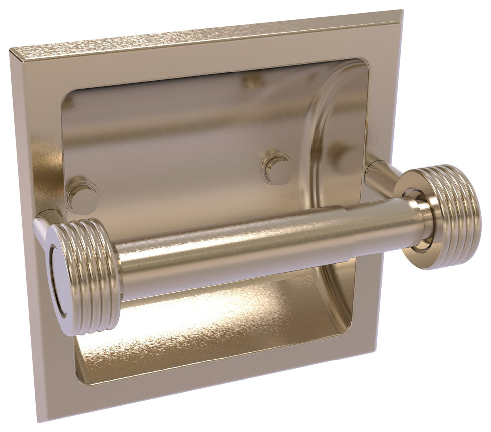 Continental Recessed Toilet Tissue Holder Groovy Accents, Antique Pewter