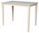 Solid Wood Top Table, Unfinished, 36"ch High