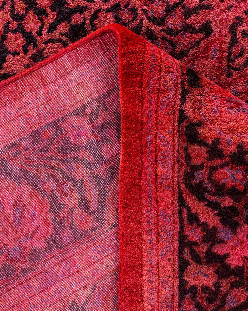 Overdyed, One-of-a-Kind Hand-Knotted Area Rug Pink, 5'1"x7'8"