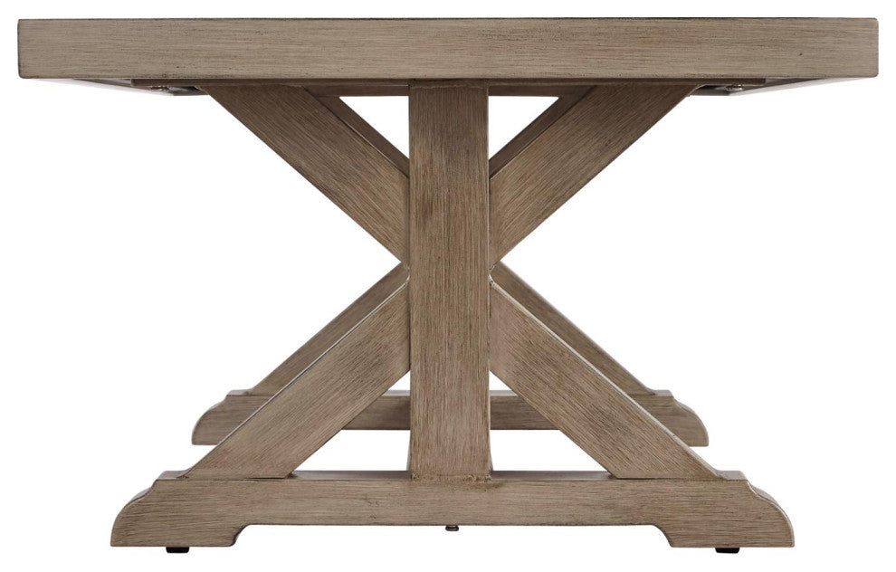 Beachcroft Outdoor Beige Rectangular Cocktail Table