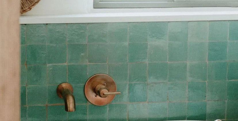 Moroccan Mosaic Zellige 4x4 in Sea Green