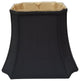 Royal Designs Rectangle Inverted Cut Corners Lamp Shade, Black, 15x15x12.5