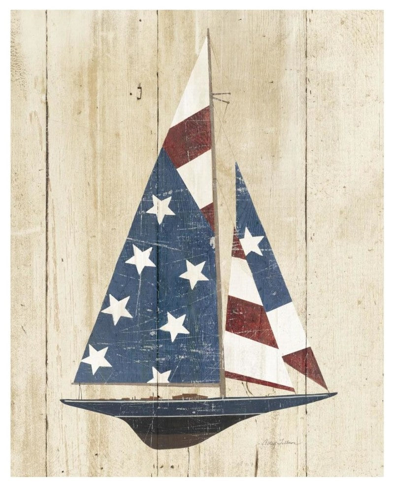 "American Flag Sailboat" Digital Paper Print by Avery Tillmon, 22"x26"