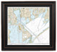 Nautical Chart, Matagorda Bay, Poster Framed