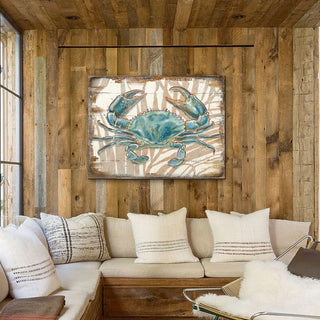 Scenic Crab Wooden Block, 12 X 9