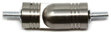 Hinged Elbow Connector for Corner Rod, Brushed Steel, 7/8"