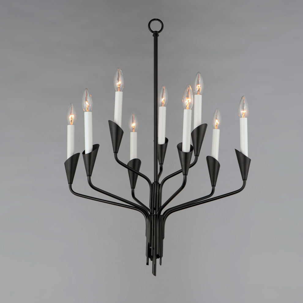 Maxim Lighting Calyx 9-Light Chandelier, Black, 24349BK