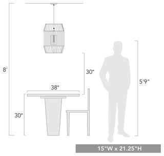 Seabrooke 1-Light Pendant Outdoor With Summer Sands Shade and Clear Glass Shade