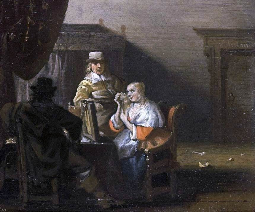 Anthonie Palamedesz Brothel Scene, 20"x25" Wall Decal Print