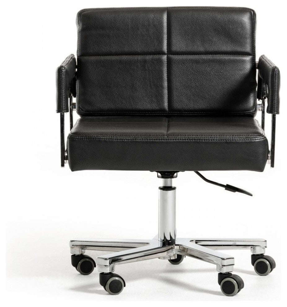 Modrest Craig Modern Black Bonded Leather Office Chair