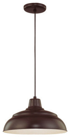 R Series Collection 14" Corded RLM Pendant, White