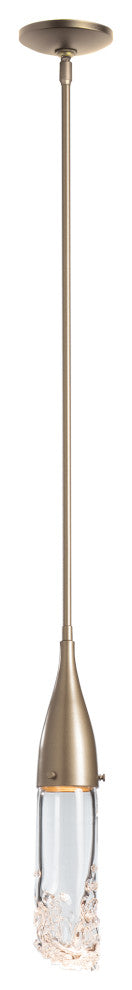 Fritz Mini Pendant, Soft Gold Finish, Clear Glass