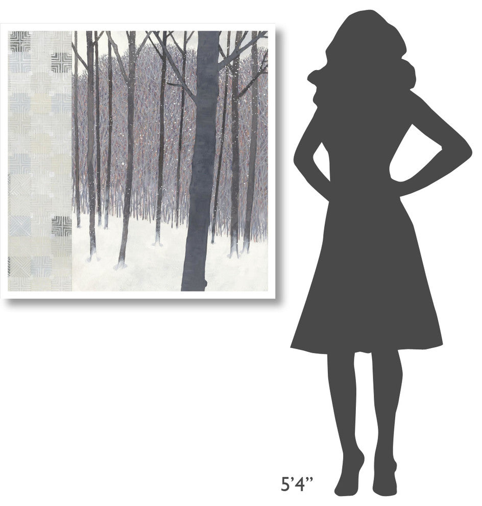 "Winters End Flurries" Digital Paper Print by Kathrine Lovell, 38"x38"