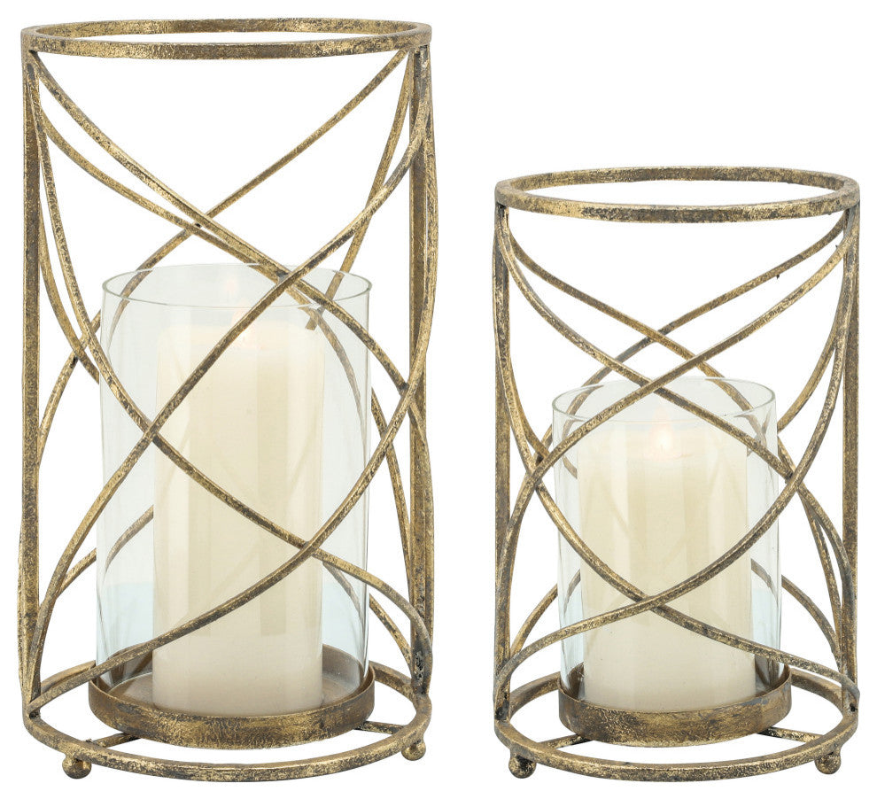 Metal 13" Lantern, Gold