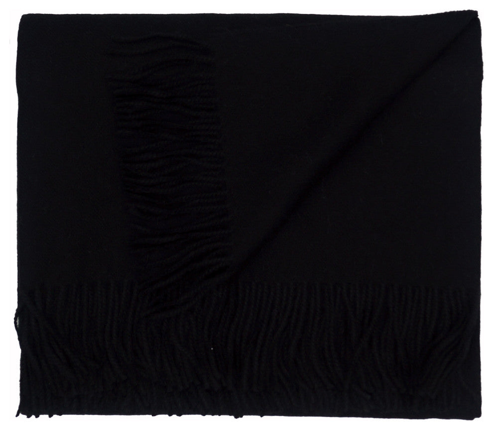 Baby Alpaca Throw Blankets, Black