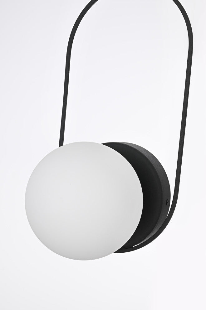 Home Living 6" Outdoor Wall Sconce, Black