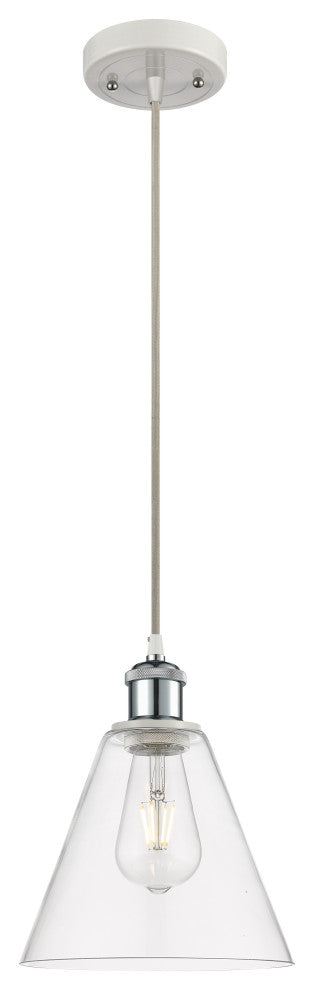 Innovations 516-1P-WPC-GBC-82 1-Light Mini Pendant, White, Polished Chrome