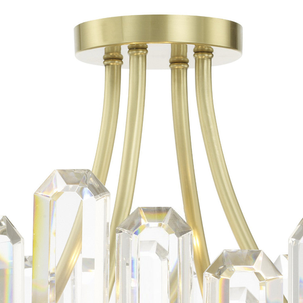 Crystorama BOL-8884-AG, 4-Light Ceiling Mount, Aged Brass